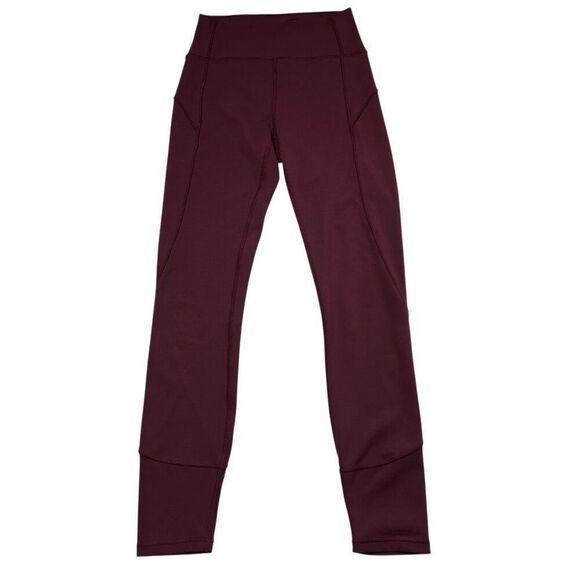 lululemon athletica Pants - Lululemon In Movement 7/8 Tight Everlux 25" Inseam Garnet Size 4